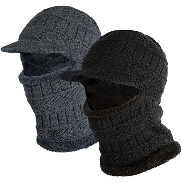 Knit Balaclava Ski Mask Fleece Lined Winter Hat Cold Weather Outdoor Sports main image 7